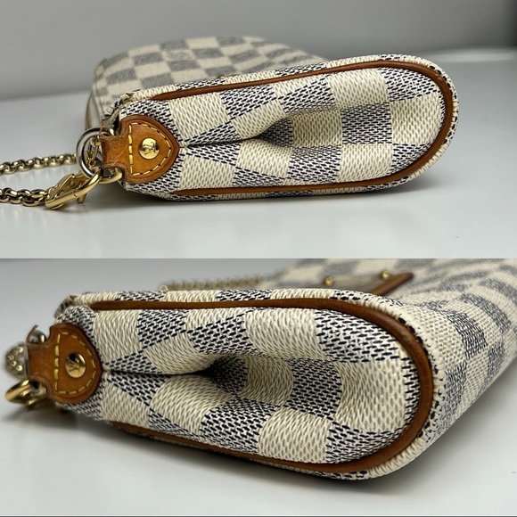 ❌SOLD❌Louis Vuitton Damier Azur Eva Crossbody Clutch - Picture 7 of 10